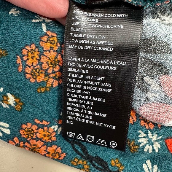 Free People Bell Bottom Pants Womens Size XS Floral Flare Palazzo Boho Hippie - Picture 13 of 14